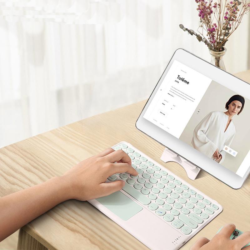 Loa Di Động Không Dây Bàn Phím Bluetooth Teclado Mini Của Bàn Phím Và Chuột Phù Hợp Cho IPadPro Xiaomi Samsung Huawei