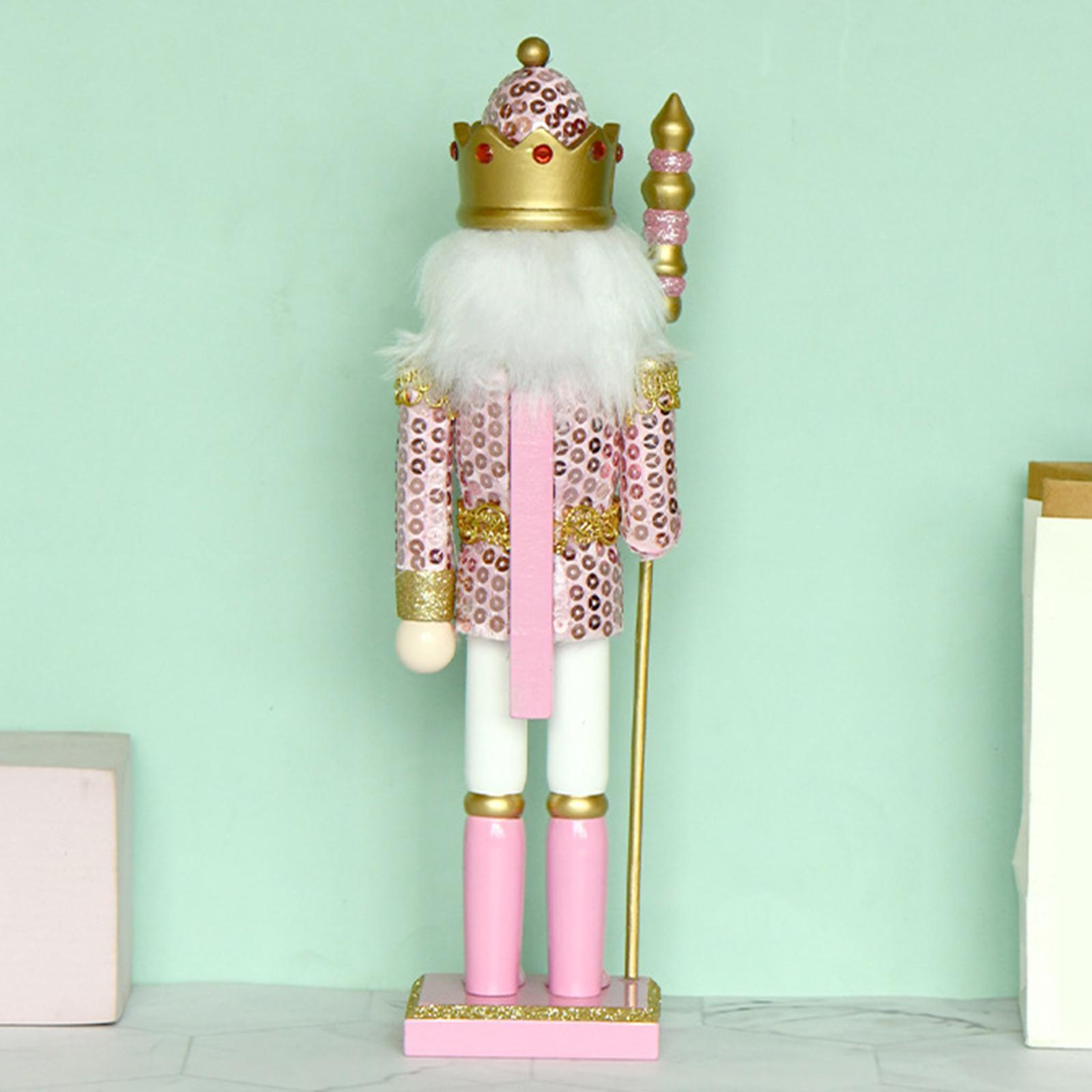 2pcs Cute Nutcracker Puppet Statue Kids Traditional Figurine