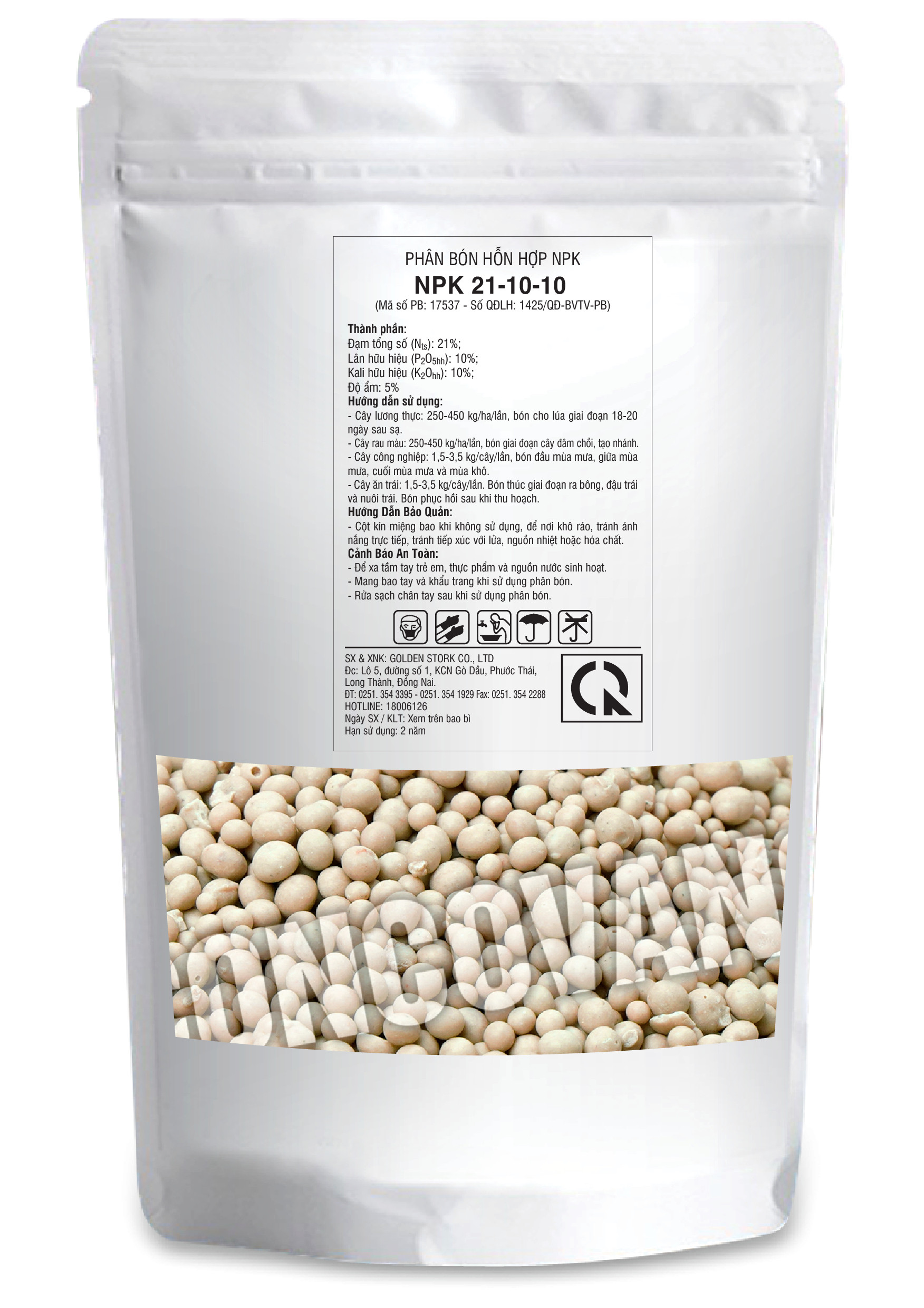 Phân Bón Hỗn Hợp NutriTech NPK 21-10-10+TE 1KG