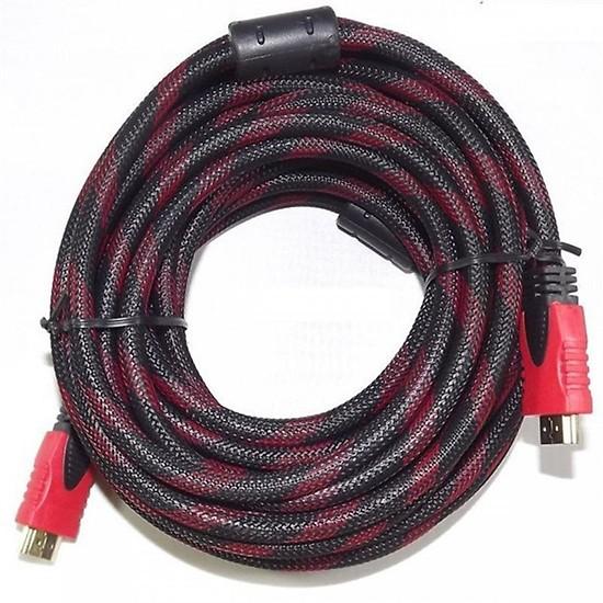 DÂY CÁP HDMI TRÒN LƯỚI ĐỎ/XÁM 1.5m / 3m / 5m/ 10m