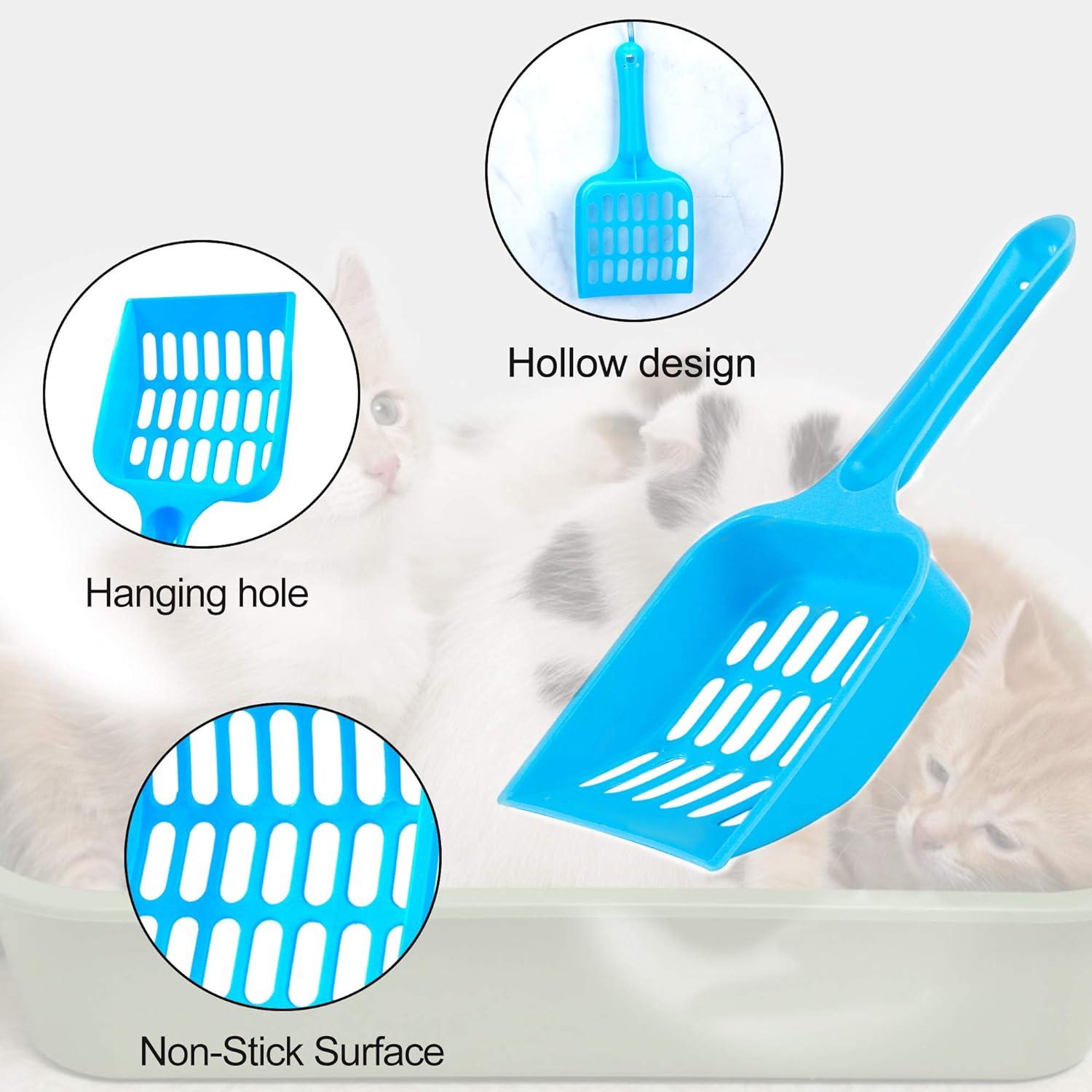 Cat Litter xẻng cát nhựa cho động vật chó Pooper Scooper 3 miếng