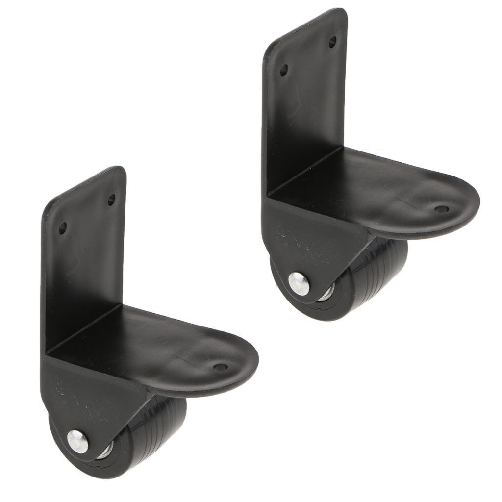 2 Pieces DIY Luggage Mute Wheels Suitcase Trolley Right Angle Casters H-002A
