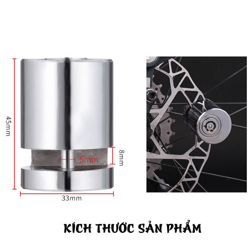 Khóa phanh đĩa xe máy chống trộm Moto Lock chất liệu thép nguyên khối, khóa chống trộm cho xe mô tô, xe đạp chống cắt