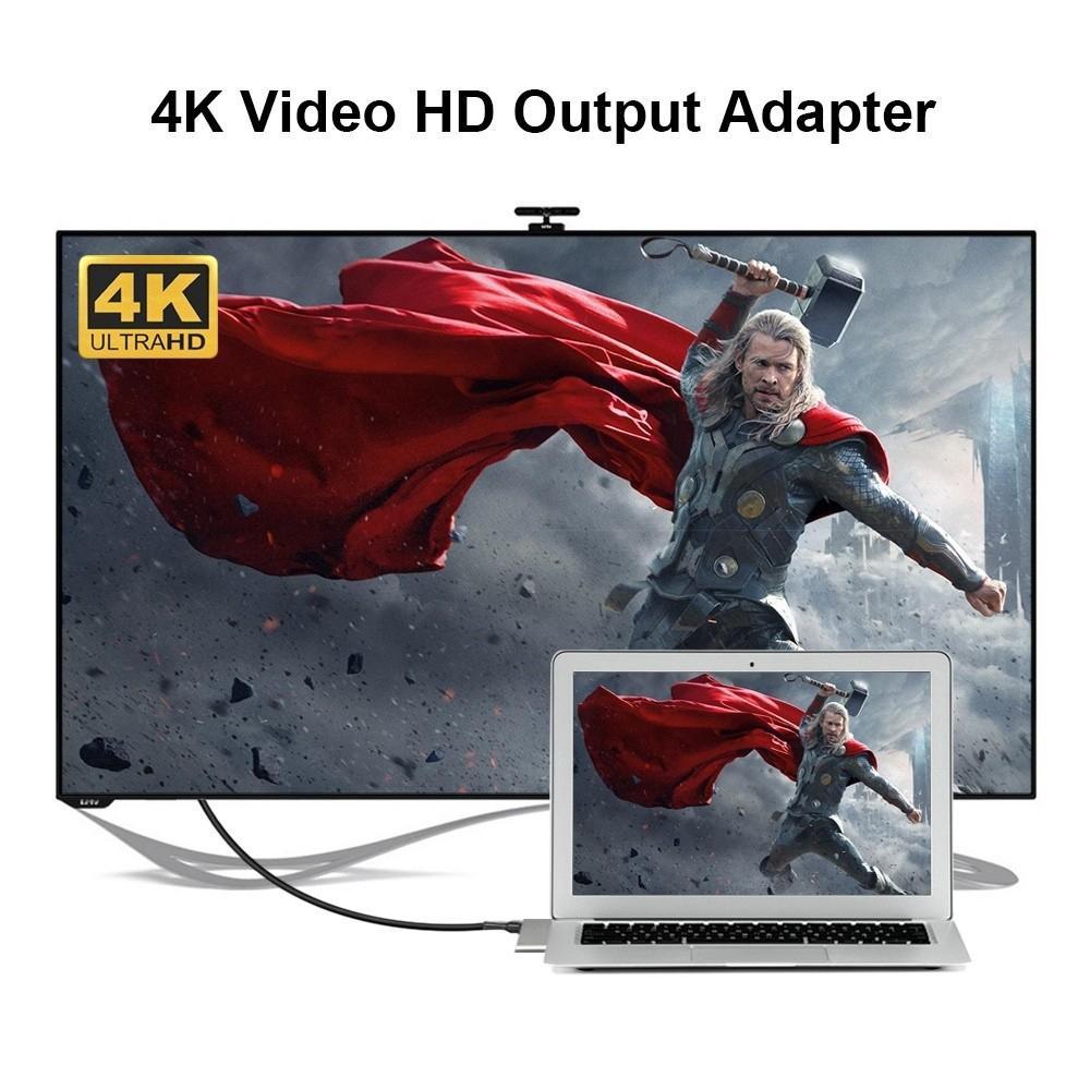 Hub Batianda USB C nối Type C và HDMI USB 3.0 SD/TF cho máy tính táo Pro