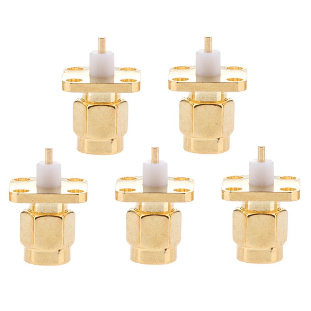 10x RF Coaxial 4 Hole Flange Chassis Panel Mount Connector