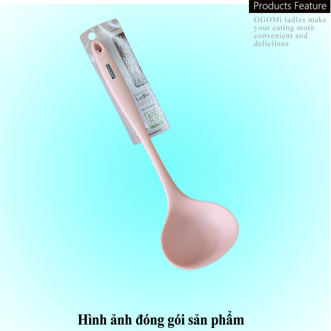 [HÀNG CHÍNH HÃNG]Bộ dụng cụ nấu ăn bằng silicone an toàn sức khỏe, 4 màu sắc sặc sỡ dài 33cm GGOMi Hàn Quốc GGSL