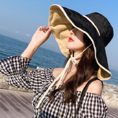 Mũ rộng vành chống nắng chống uv đội 2 mặt thời trang