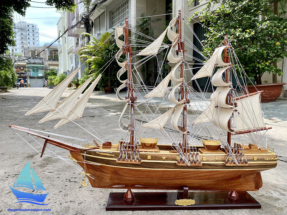 Mô hình thuyền buồm Cutty Sark dài 97cm gỗ tự nhiên, quà tặng khách hàng đối tác, thuyền gỗ trang trí văn phòng làm việc