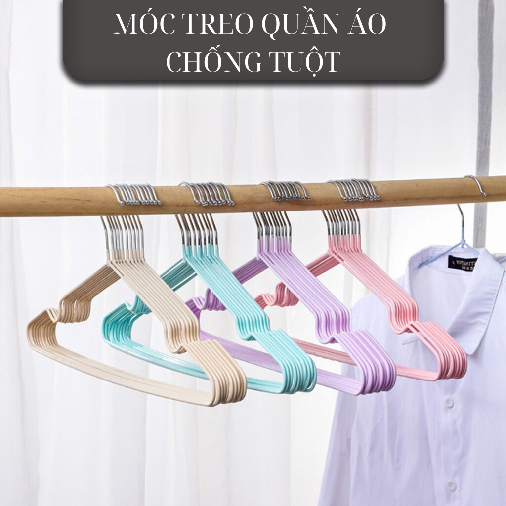 Combo 10 Móc Quần Áo Người Lớn 40cm Móc Kẹp Quần Áo Độ Chịu Lực Tốt, Bền Đẹp Theo Thời Gian Sử Dụng Giao Màu Ngẫu Nhiên
