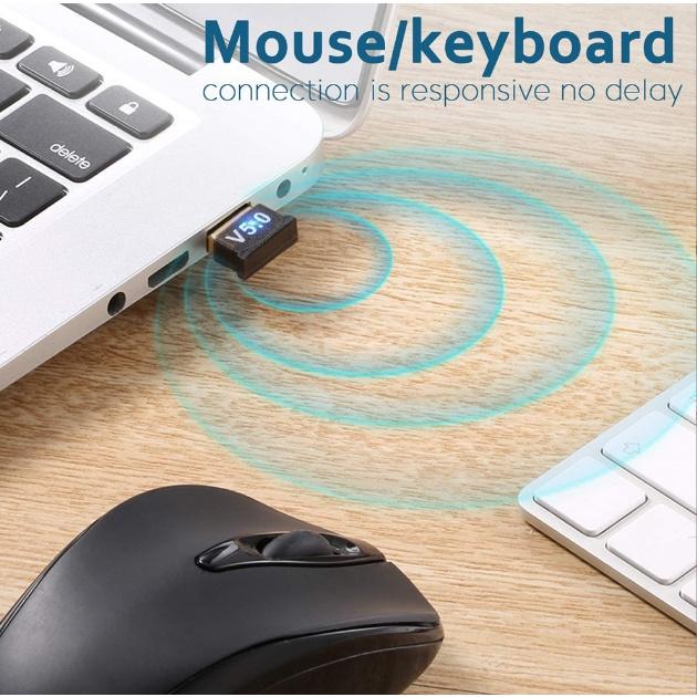 USB Bluetooth 5.0 giúp máy tính bàn, máy tính cây, Laptop thu phát sóng bluetooth tiện dụng, Bảo Hành 12 tháng