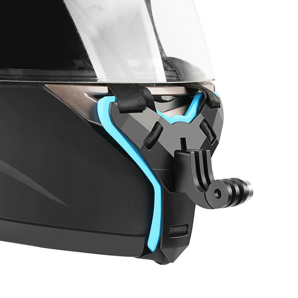 Plastic Helmet Chin Mount Holder For GoPro Hero 8/7/6/5 Sports Camera Blue