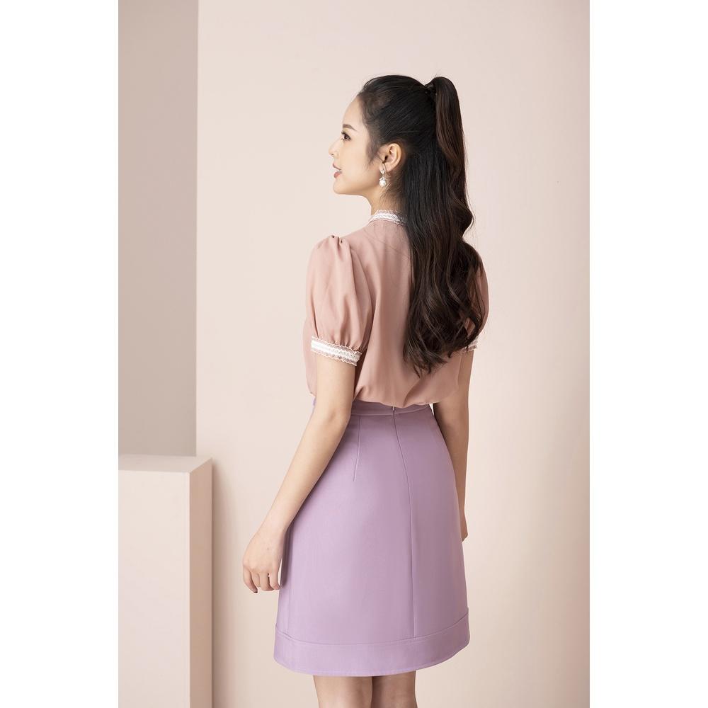 Áo Sơ Mi Thiết Kế Nữ Cao Cấp LUPERI LFSM1204 Dáng Suông, Bo Tay, Cổ Tròn, Phù Hợp Với Nhiều Loại Trang Phục