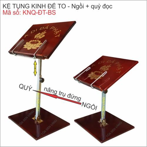 Kệ Đọc Kinh Bằng Gỗ - Điều chỉnh độ cao có đế và mặt kệ to