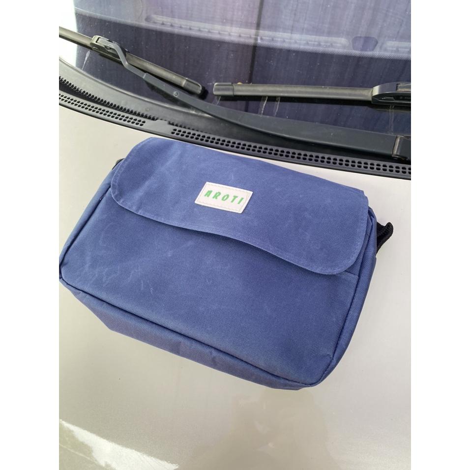 Túi đeo chéo nam nữ Messenger vải Oxford nhập khẩu thương hiệu AROTI TA601 ĐEN