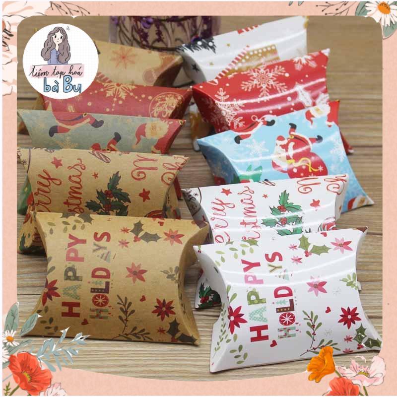 Túi đựng quà giáng sinh đựng kẹo hoặc quà tặng merry christmas bằng giấy kraft