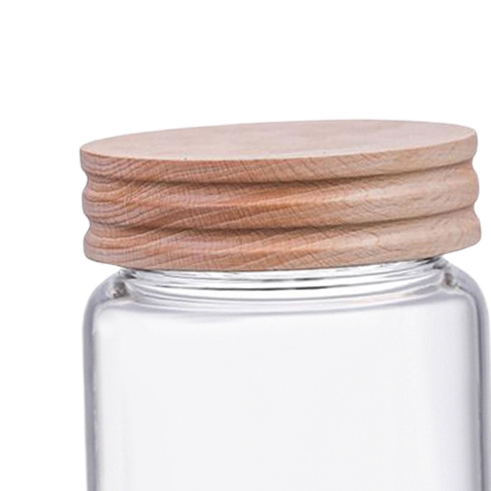 4x Glass Storage Jar Canisters Canister Decorative Cookies Cereal Sugar Rice