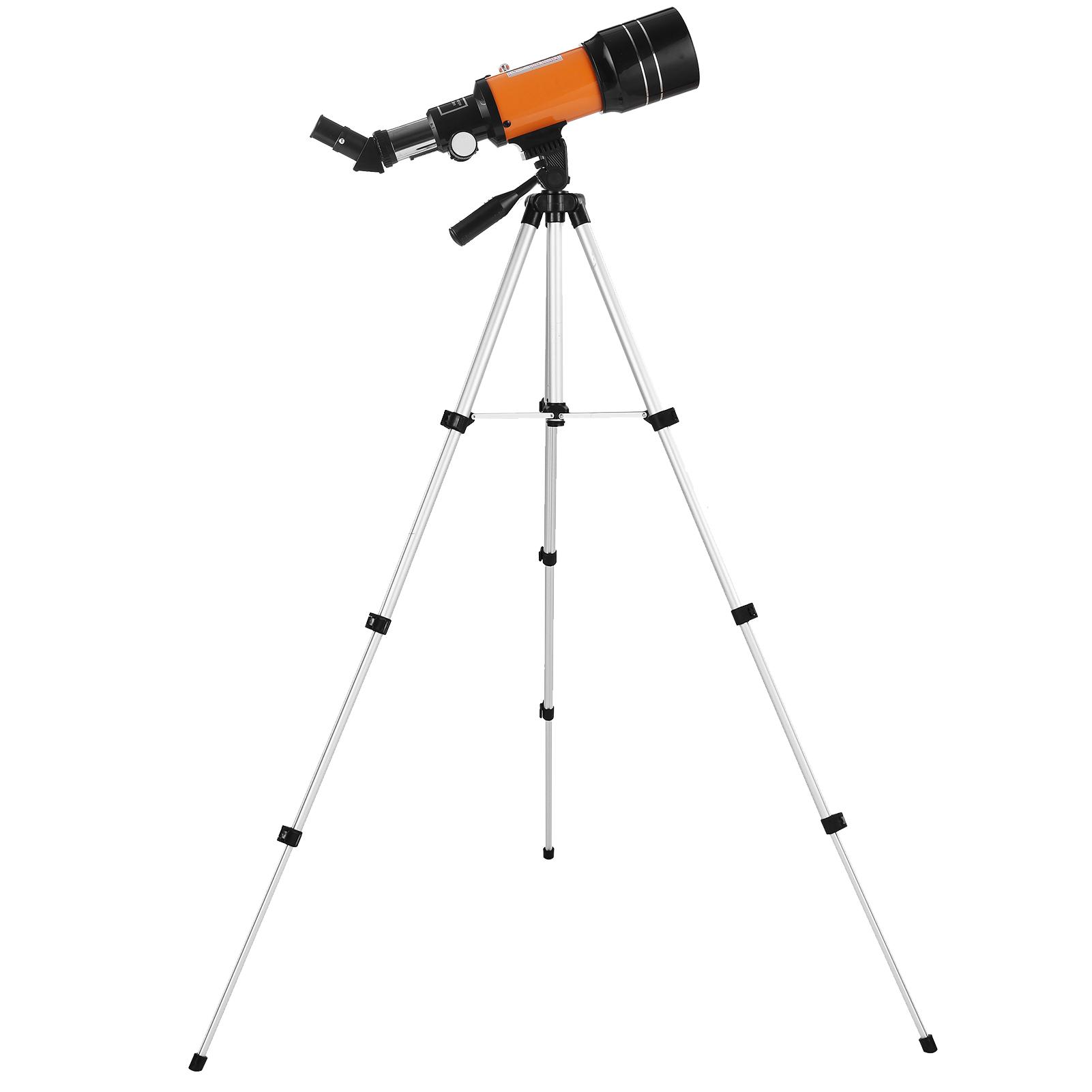 70mm Astronomical Telescope 150X High Power Monocular Telescope Refractor Spotting Scope with 5×24 Finder Scope Tripod