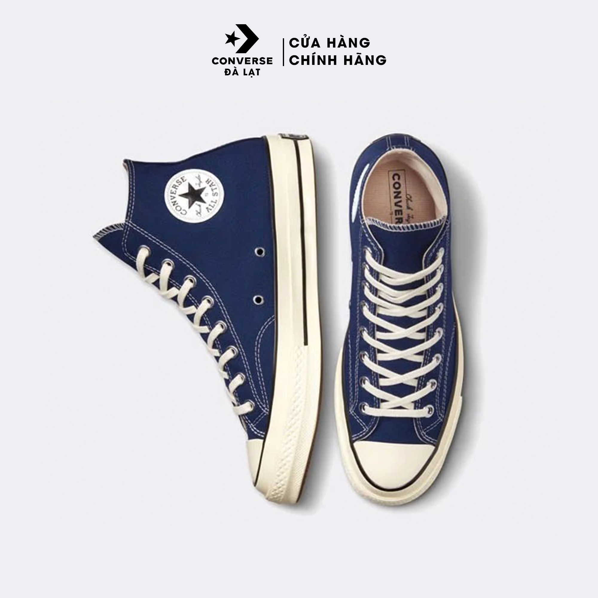 Giày Converse Unisex cổ cao Chuck 70 High Recycled Canvas Midnight Navy - 172676C