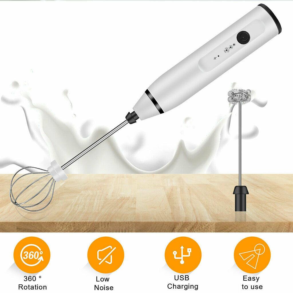 Điện Trứng Be Đánh Khuấy Cà Phê Sữa Drink Frother Sữa Rửa Mặt Foamer Phối USB Sạc Bếp Thực Phẩm Cầm Tay Máy Xay Đánh Trứng