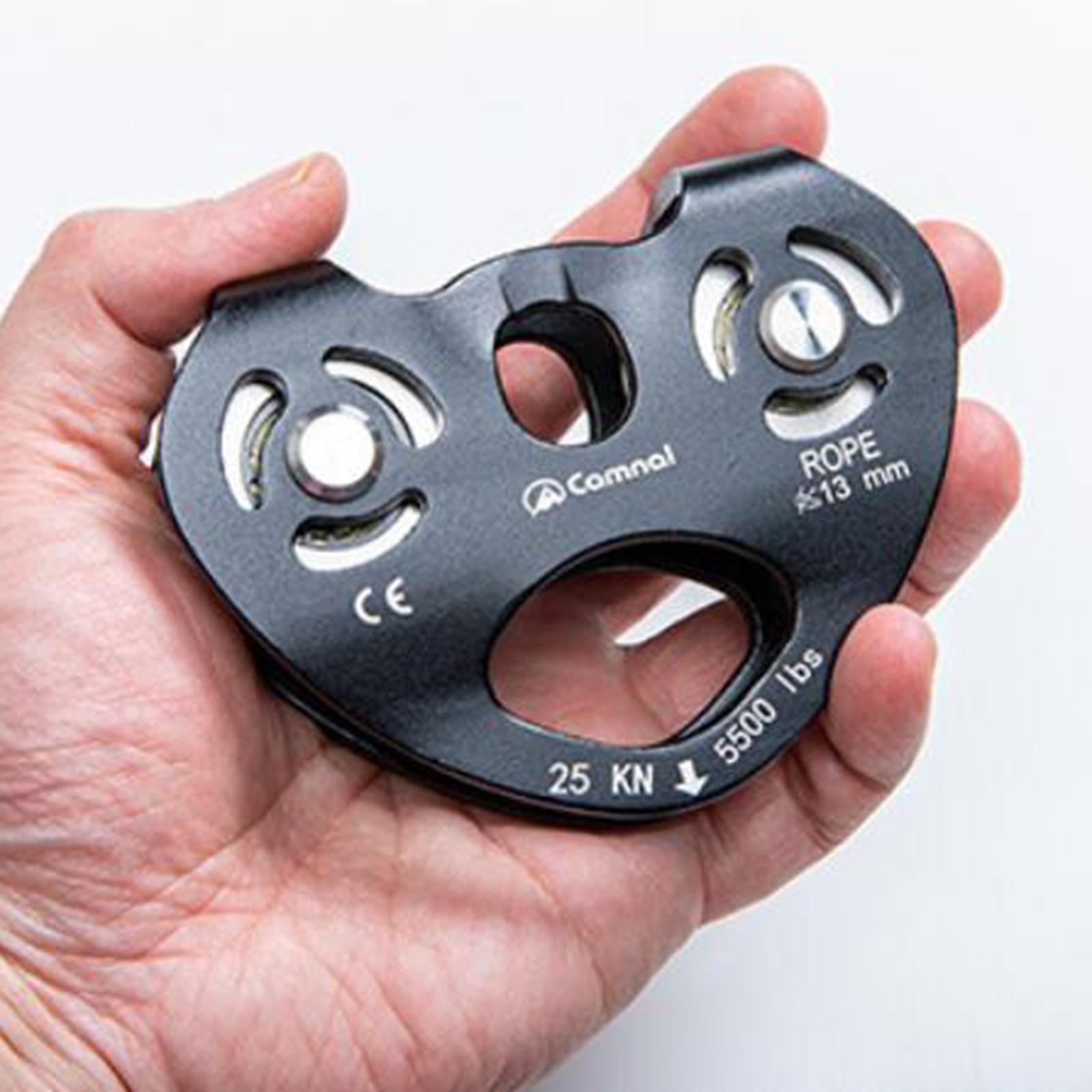 25KN Mountaineering Rock Climbing Zip Line Wire Cable Trolley Pulley
