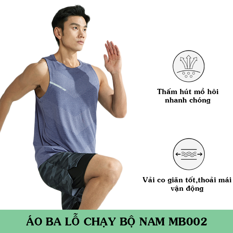 Áo ba lỗ chạy bộ nam MB0002 vải thoáng khí,khô nhanh