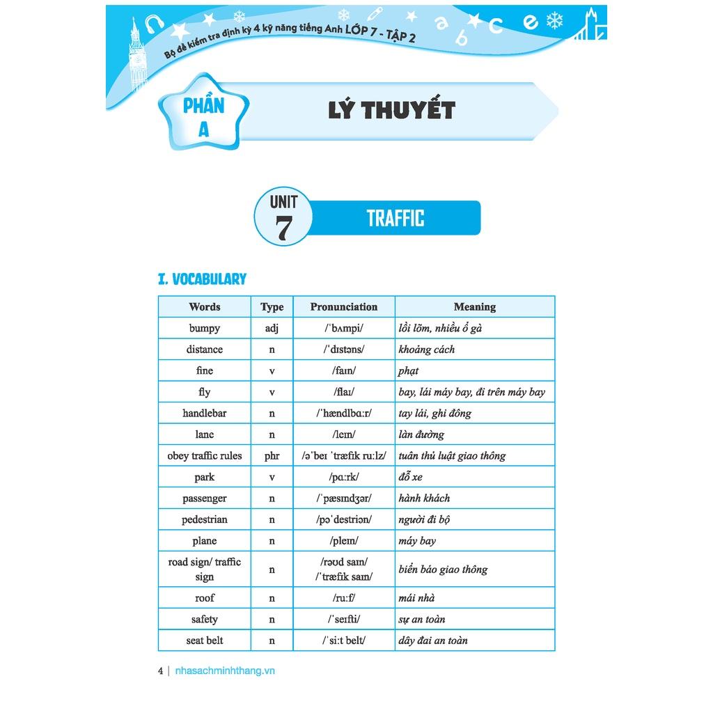 Sách - GLOBAL SUCCESS - Bộ đề kiểm tra định kỳ 4 kỹ năng tiếng anh lớp 7 tập 2