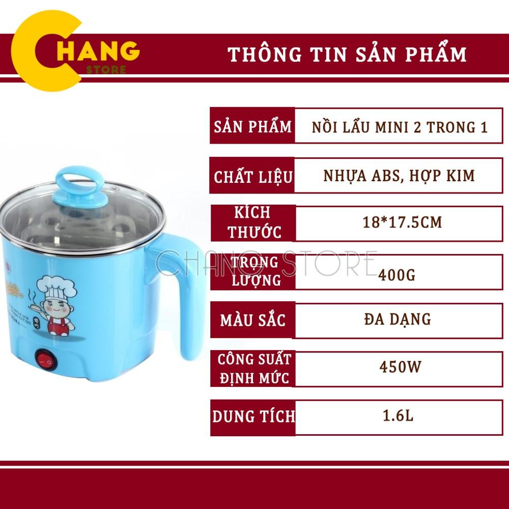 Nồi Lẩu Điện Mini Đa Năng 2 In 1 - không kèm giá hấp