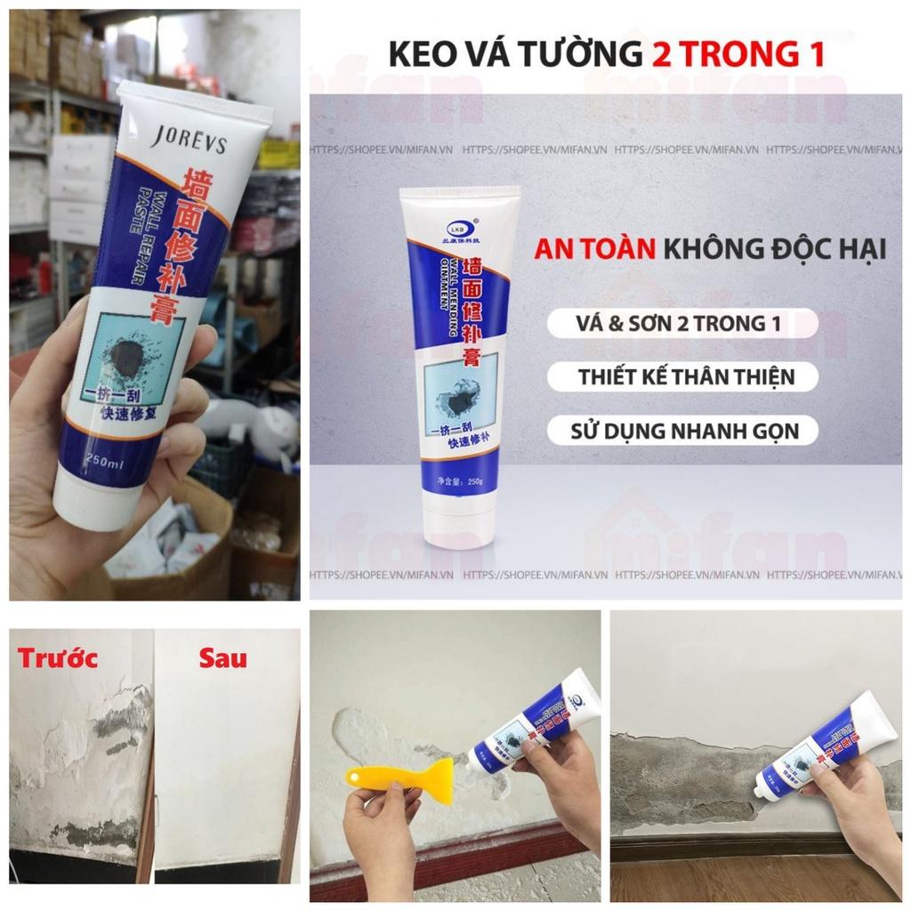 (LOẠI TỐT) Set 2 lọ keo trám bít tường bị nứt hở chống thấm 250G chuyên dụng -Tặng gạt trám keo