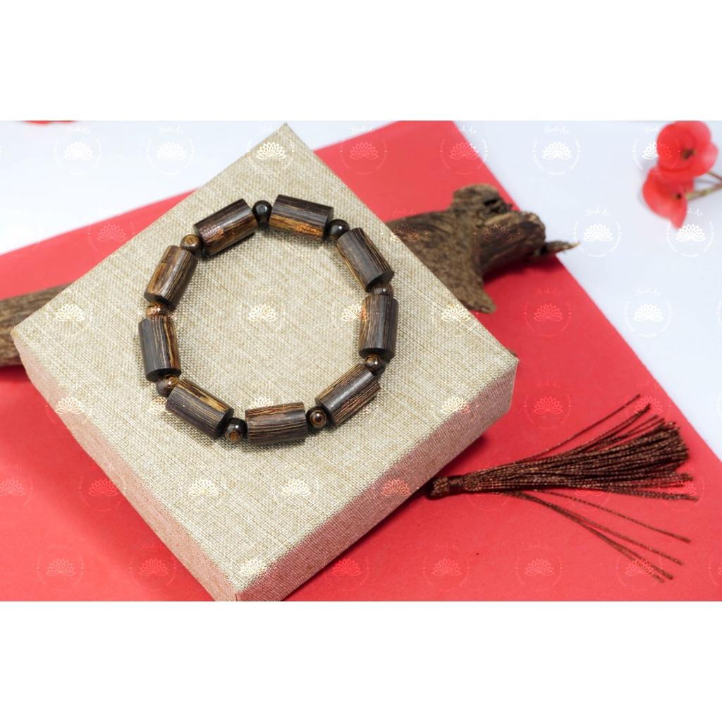 Vòng Tay Trầm Hương - Trầm Hương Bình An - Trụ Trúc Sánh Chìm Tự Nhiên 8ly 10ly 12ly 14ly