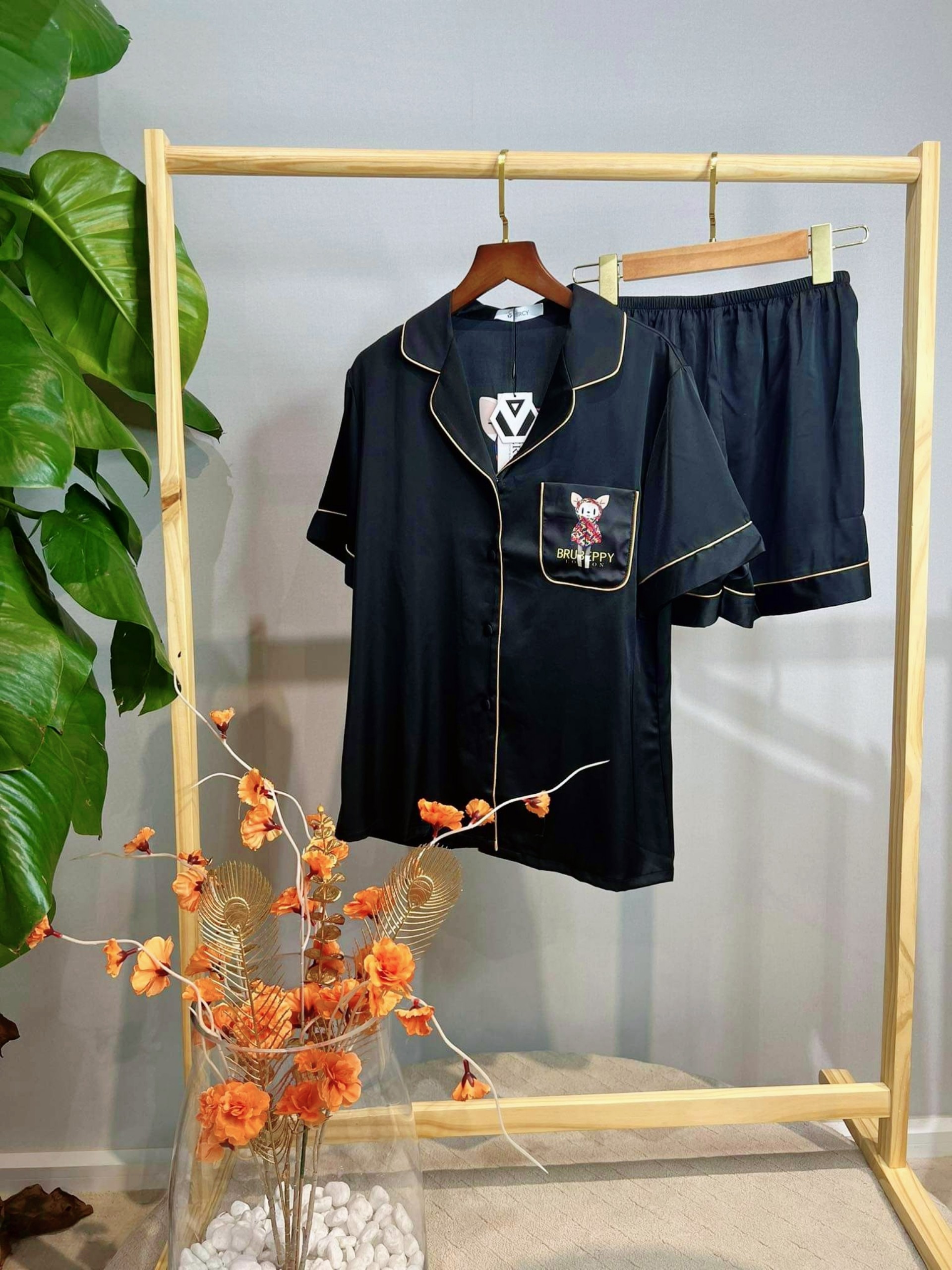 BỘ PYJAMA ĐÙI BRUBERR HỌA TIẾT CON CÁO/ PYJAMA ĐÙI