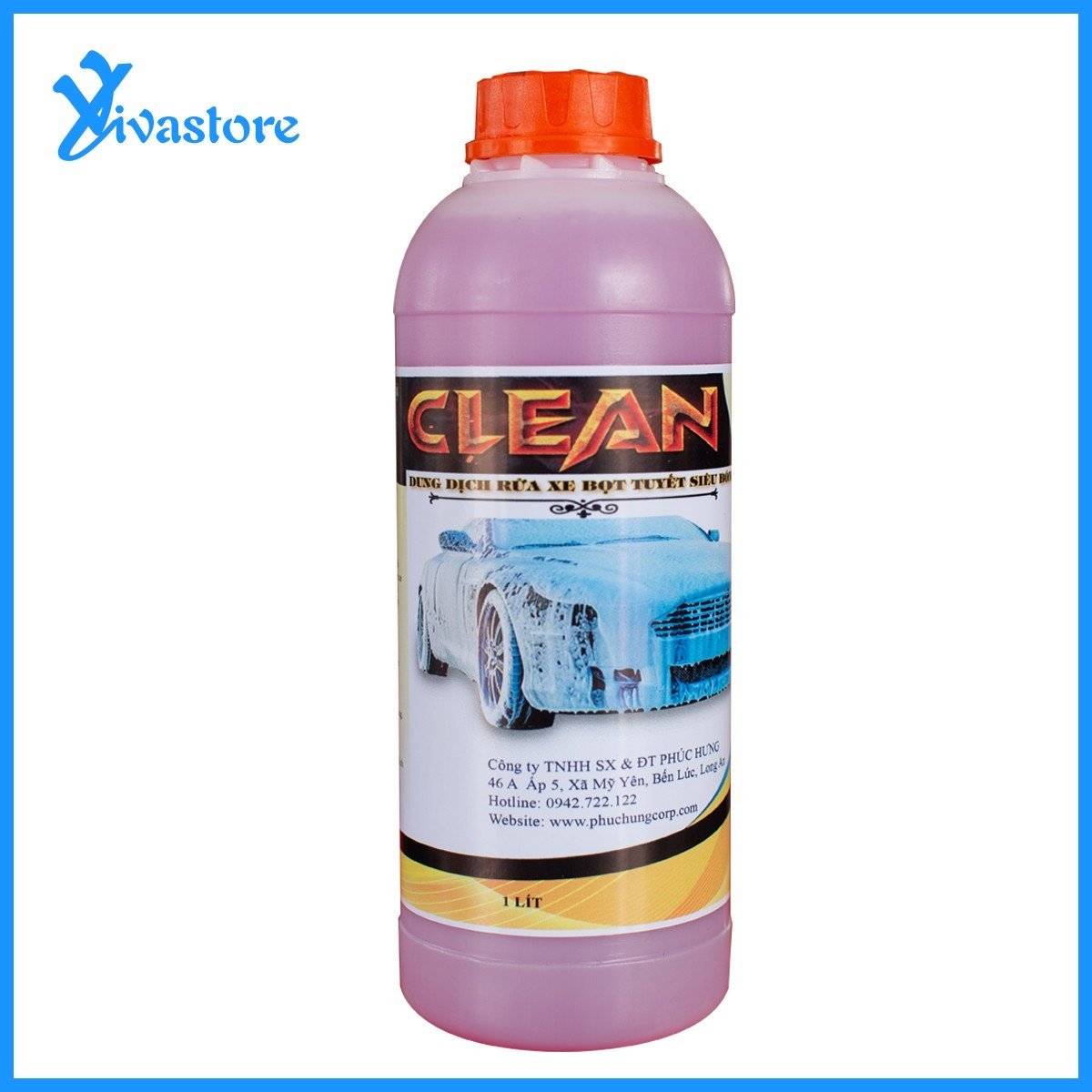 Nước rửa xe bọt tuyết đậm đặc 3X Clean 1 lít hàng cao cấp, pha tỉ lệ 1:100 với nước sạch