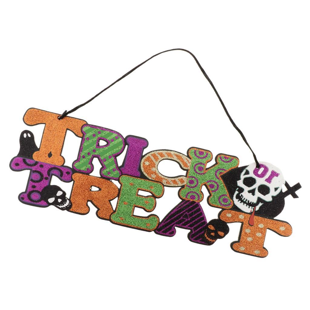 Hình ảnh Trick or Treat Halloween Hanging Board Hanging Door Decorations Wall Signs