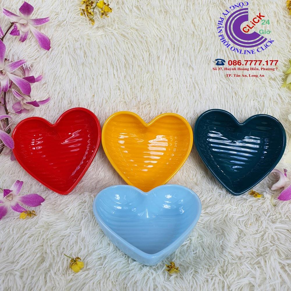 Bát sứ hình tim, Chén bằng gốm đẹp, tô trái tim decor bàn ăn quà tặng tình yêu -Gốm Sạch Cao Cấp Hàng Khử Chì
