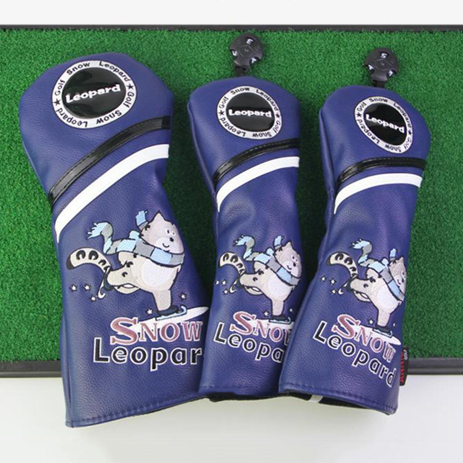 Golf Wood Head Cover Driver Headcover Travel with No. Tag Protector No 1