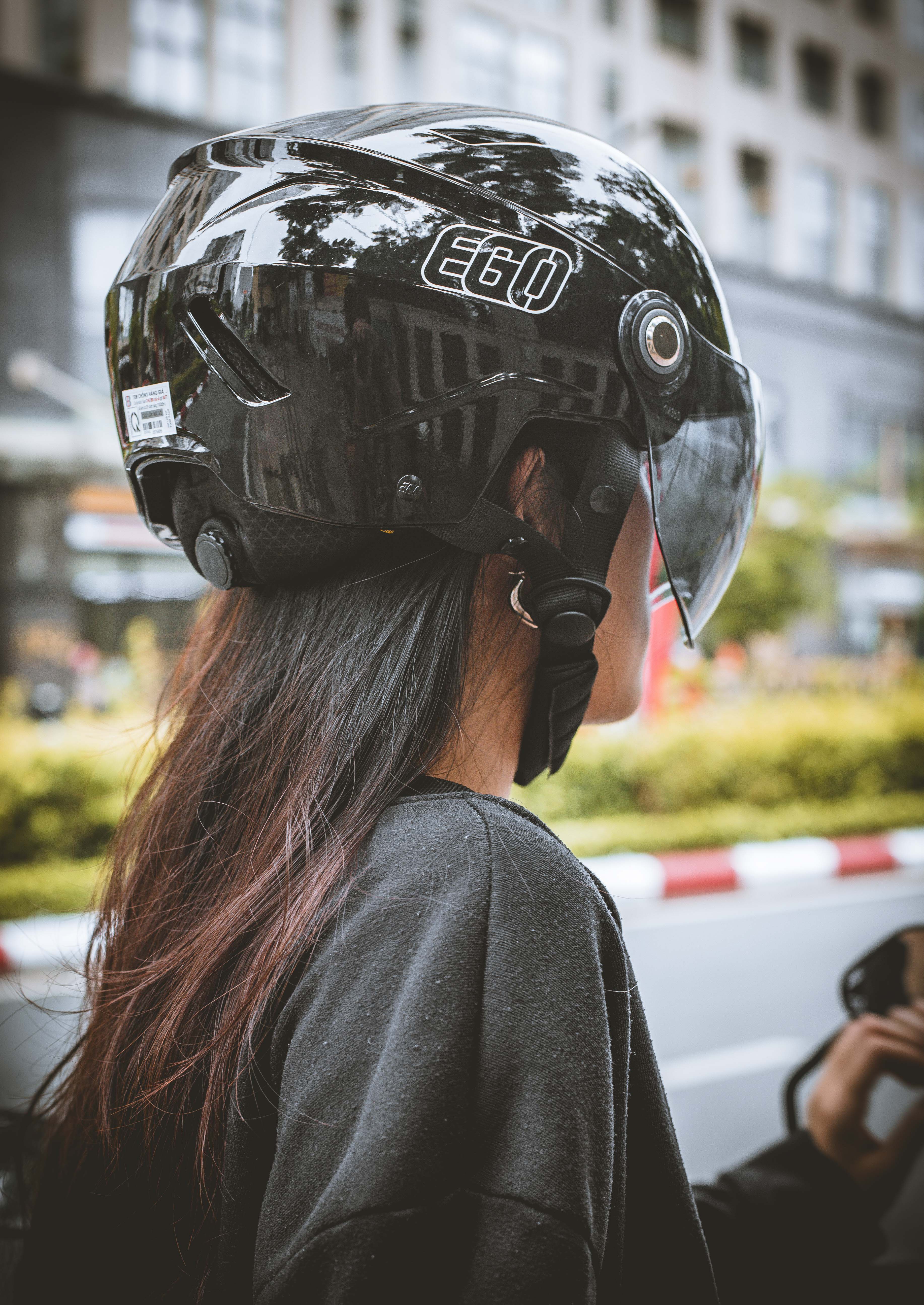 Mũ Bảo Hiểm Nửa Đầu EGO E-23 Không Kính Nhẹ Nhỏ Gọn Núm Vặn Tăng Giảm Size