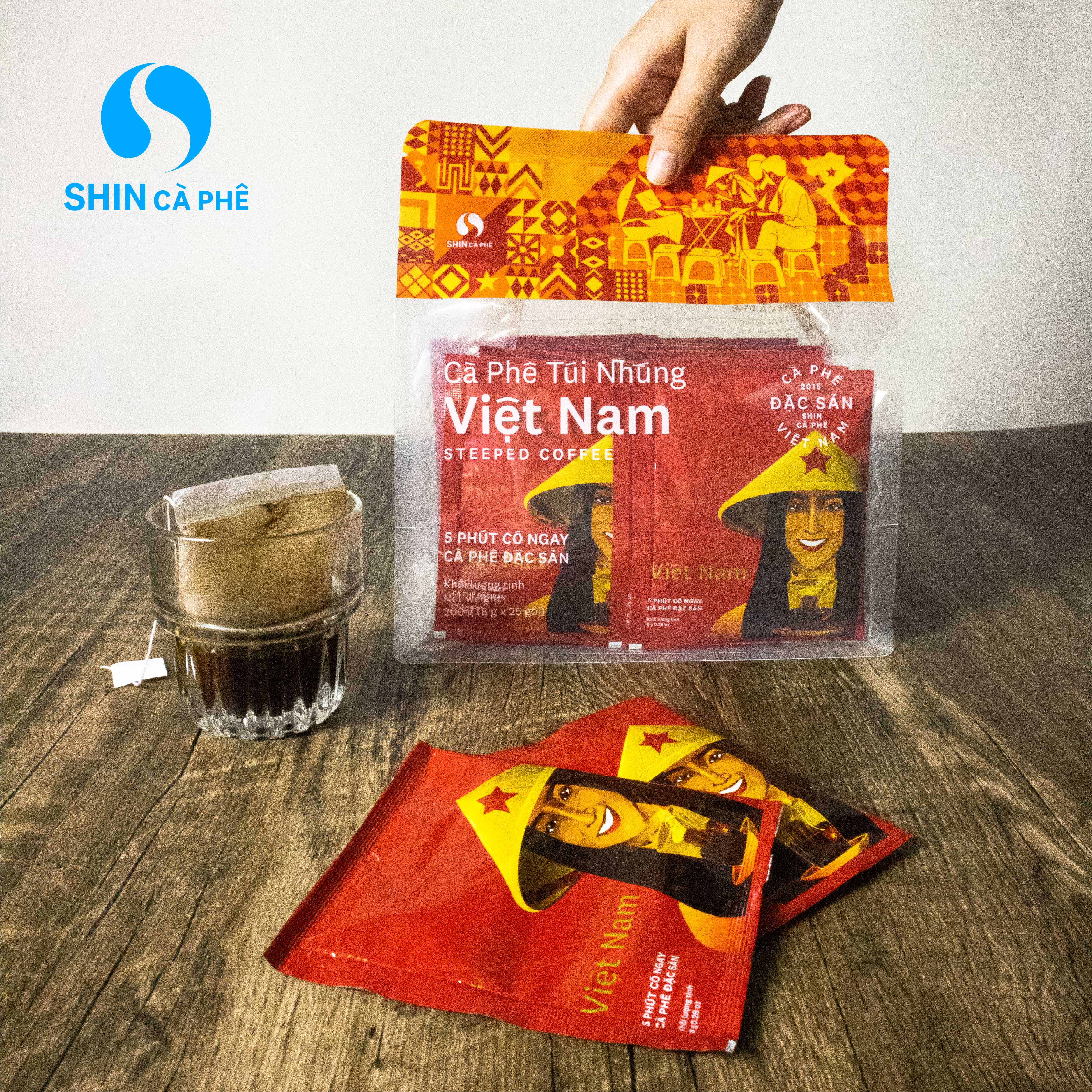 SHIN Cà Phê - Cà phê túi nhúng tiết kiệm túi lớn 25 gói