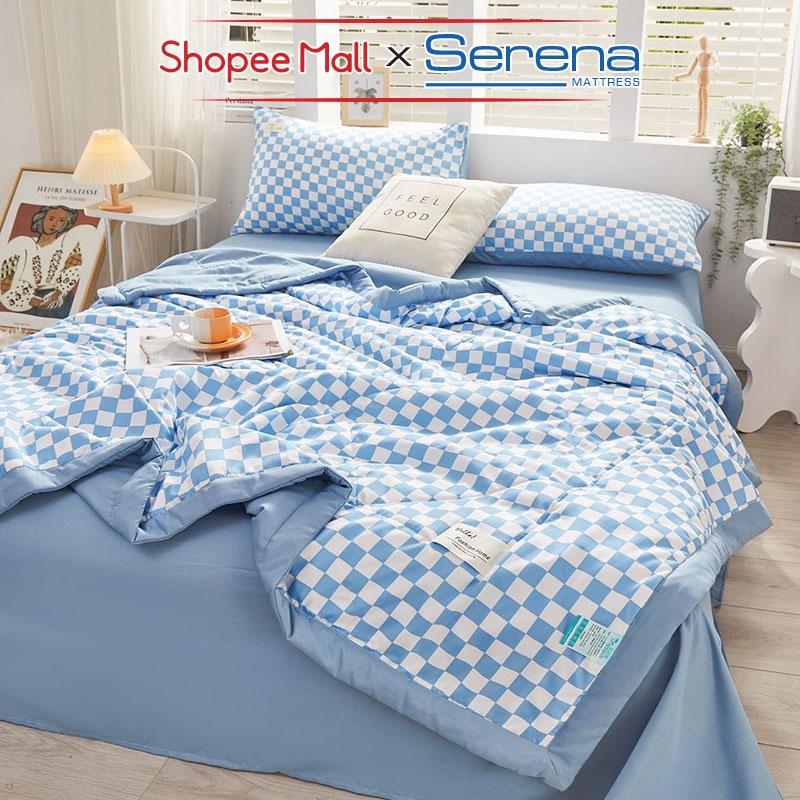 Bộ Vỏ Chăn Ga Gối 5 Món Cotton Tici SERENA Chính Hãng Set Chăn Grap Ra Gối Nệm Đệm Trần Bông Trải Giường Cao Cấp