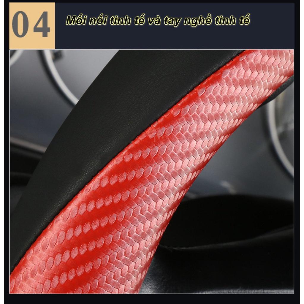 Bao Da Vô Lăng Ô Tô 5 chỗ 7 chỗ Super Carbon Fiber cao cấp