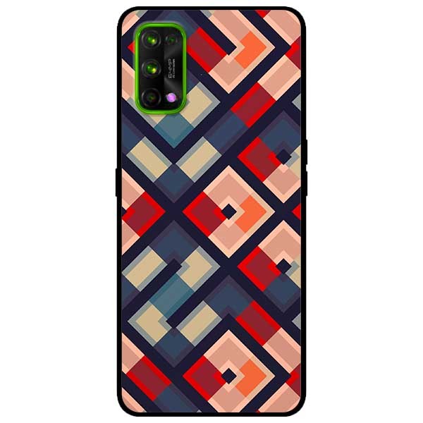 Ốp lưng dành cho Realme 7 Pro mẫu Họa Tiết Vuông Chéo