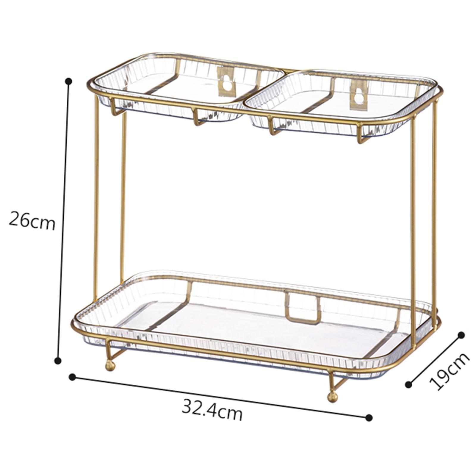 Shelf bathroom counter makeup holder display White