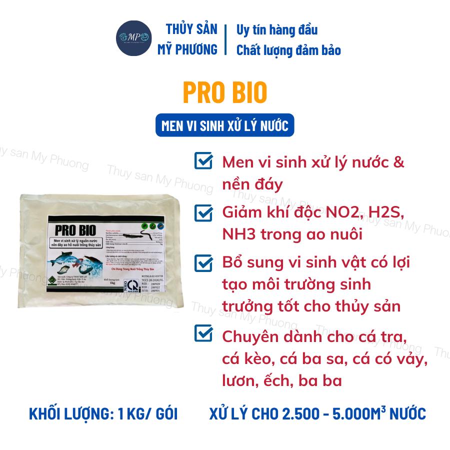 Men vi sinh xử lý đáy nước ao nuôi dơ khí độc diệt rong rêu Pro Bio nước bị đục gây màu nước tôm thẻ cá lươn ếch ốc baba