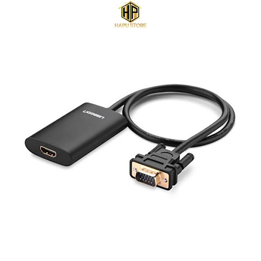 Cáp chuyển VGA to HDMI tích hợp Audio Ugreen 40264 chính hãng - Hàng Chính Hãng