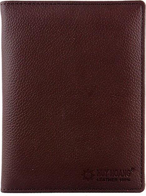 Ví đựng passport da bò Huy Hoàng màu nâu HT9106