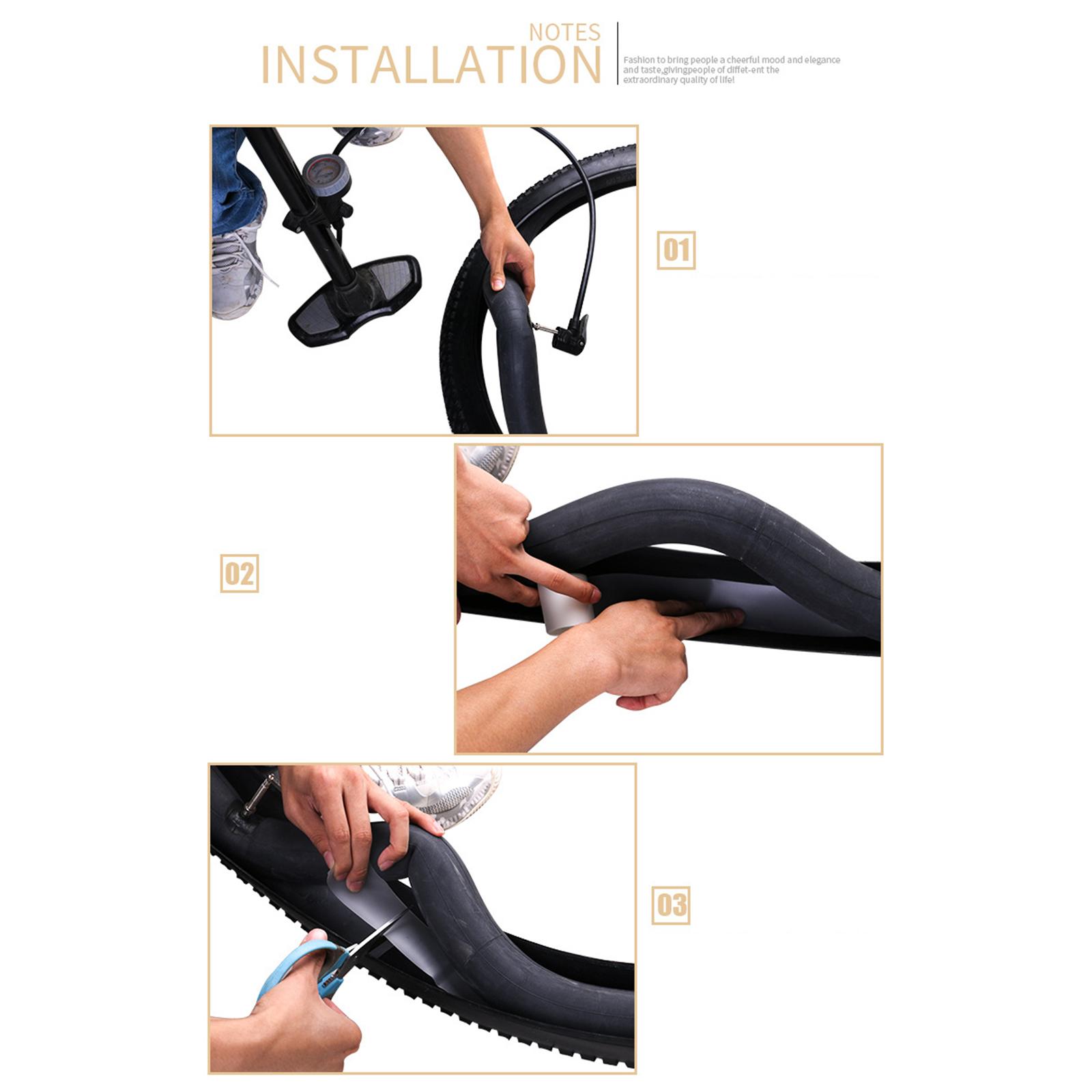 2 Rolls Bike Tire Liner, Anti-Puncture Bicycle Inner Tube Protector, Mountain Bike Tyre Liner Cycling Accessories