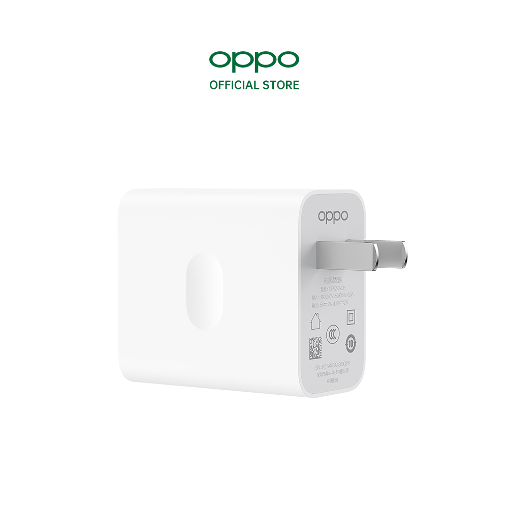 Củ Sạc Nhanh OPPO 18W OP92CAUH | Đầu ra USB: 9V - 2A | Hỗ Trợ Sạc Nhanh | Hàng Chính Hãng OPPO