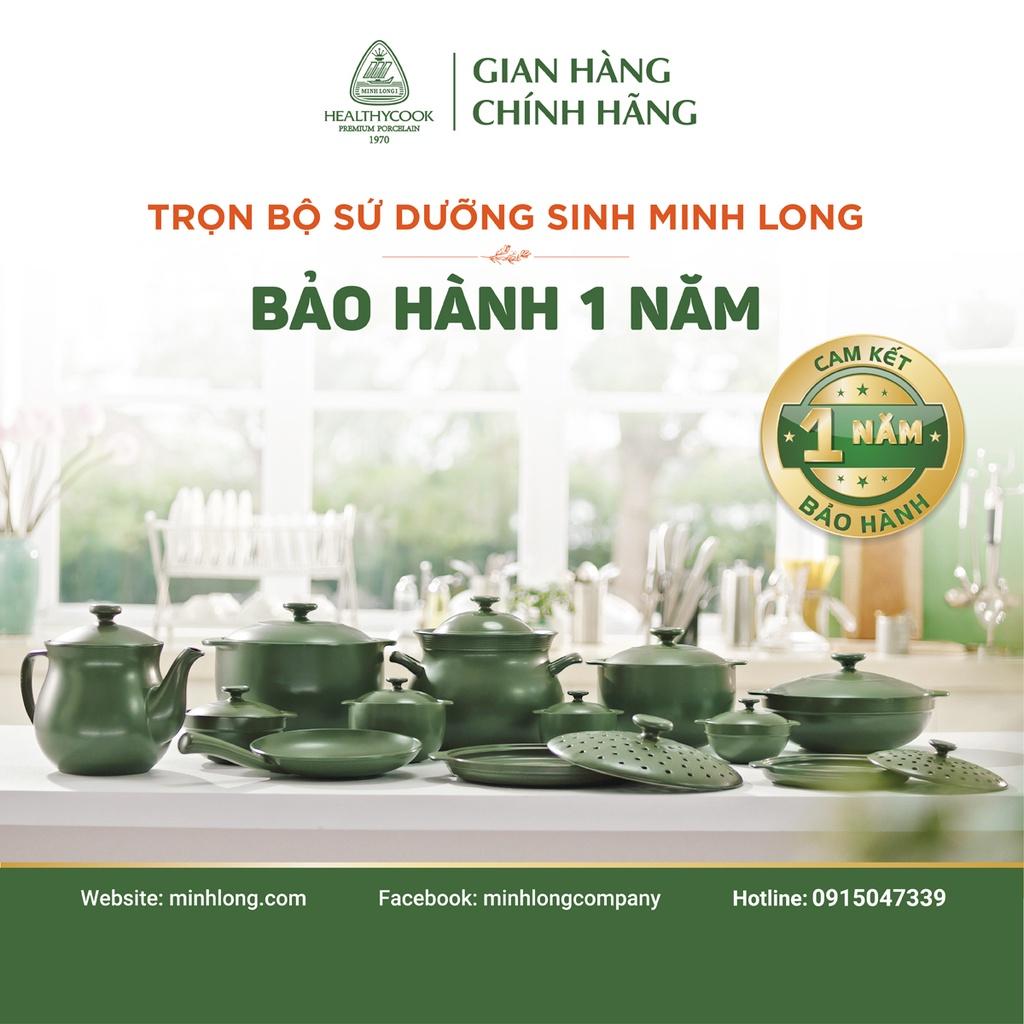 NồI Sứ Dưỡng Sinh Minh Long Healthy Cook Vesta 1.2 L - Dùng cho Bếp Gas, Bếp Hồng Ngoại