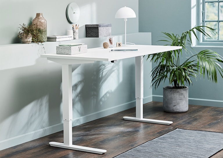 Bàn làm việc | JYSK Svaneke | gỗ công nghiệp/thép | nhiều màu | R80xD160xC70/119cm