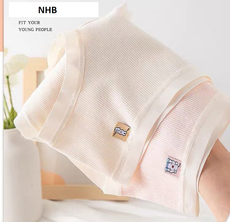 Combo 5 Quần Lót Nữ cotton gân tăm kẻ sọc cao cấp kháng khuẩn khử mùi kem họa tiết cute và dễ thương, thương hiệu BAW G012