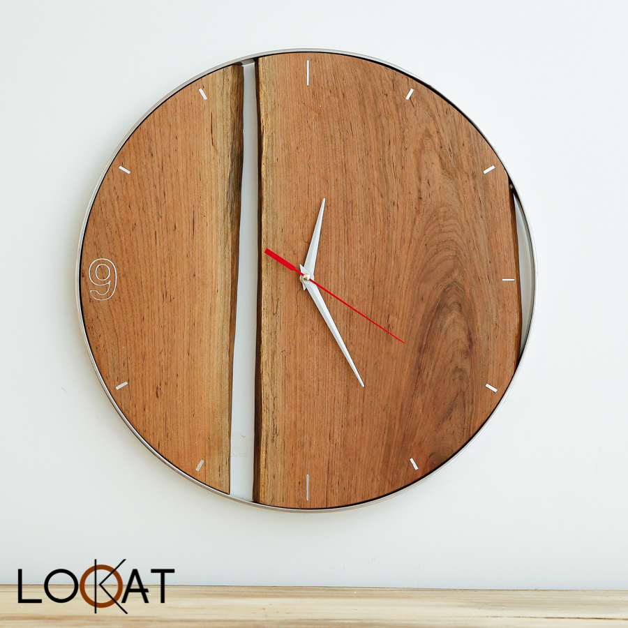Đồng Hồ Treo Tường Décor Nhà Phong cách Retro Cổ Điển - Tinh Tế từ Gỗ Mộc Tự Nhiên DH12050146