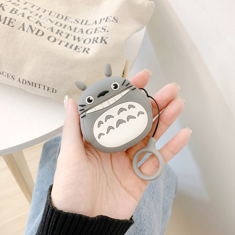 Hộp bảo vệ dành cho Airpods Pro Case Totoro nhe răng kèm móc treo